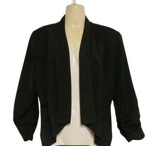 Womens Black Open Front Jacket Size L by Body Central